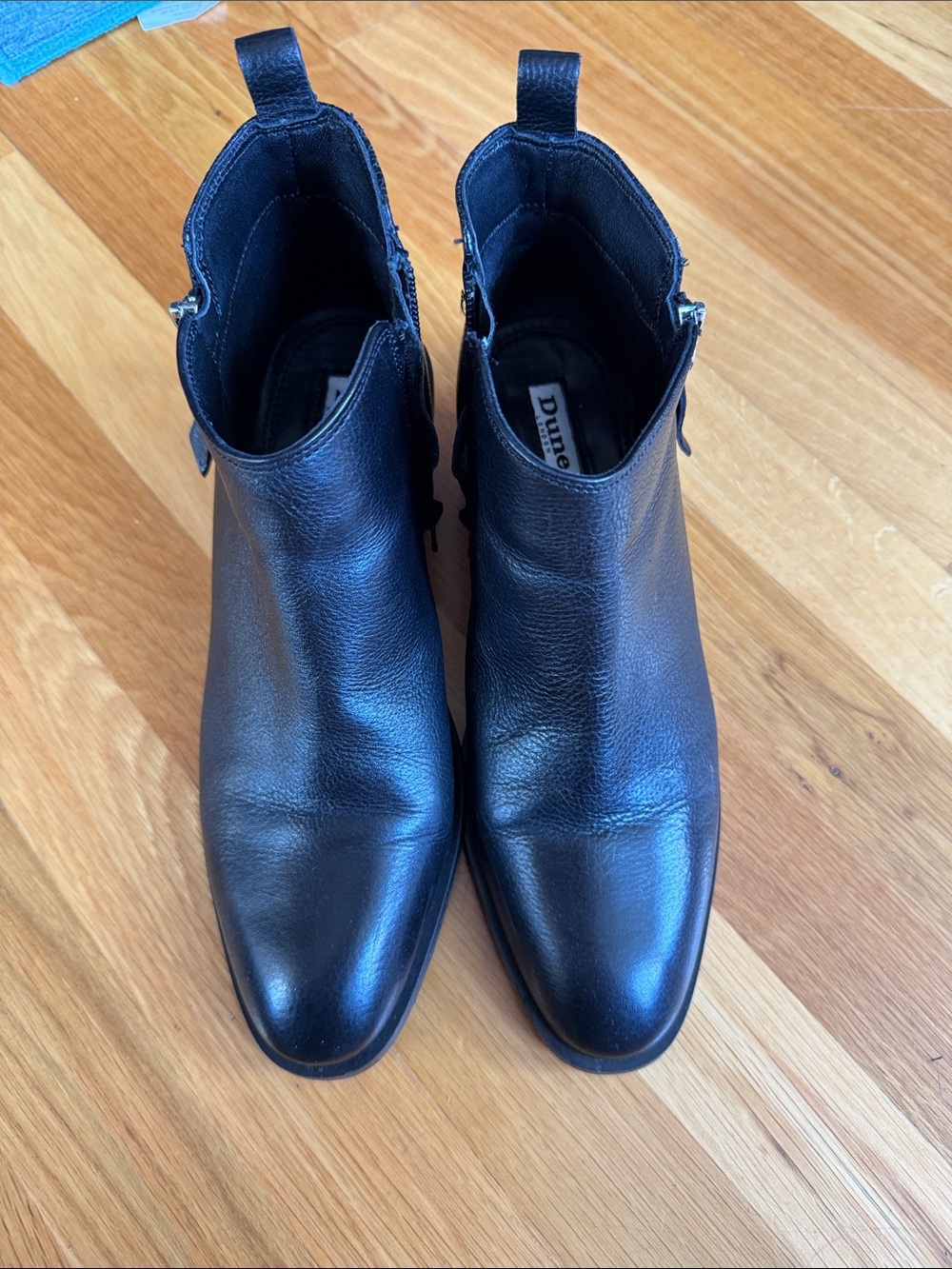 Black Leather Chelsea Ankle Boots